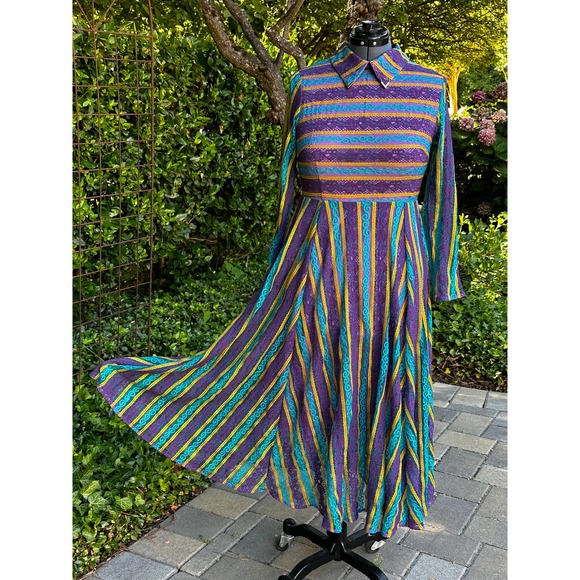 NWT Chic Boutique Lace Maxi Dress Unique Standout OOAK Statement FashionWeek XXL - Picture 2 of 12